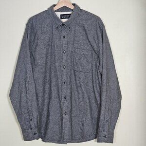 Abercrombie & Fitch Shirt Men XXL Black White Houndstooth Flannel LS Buttons